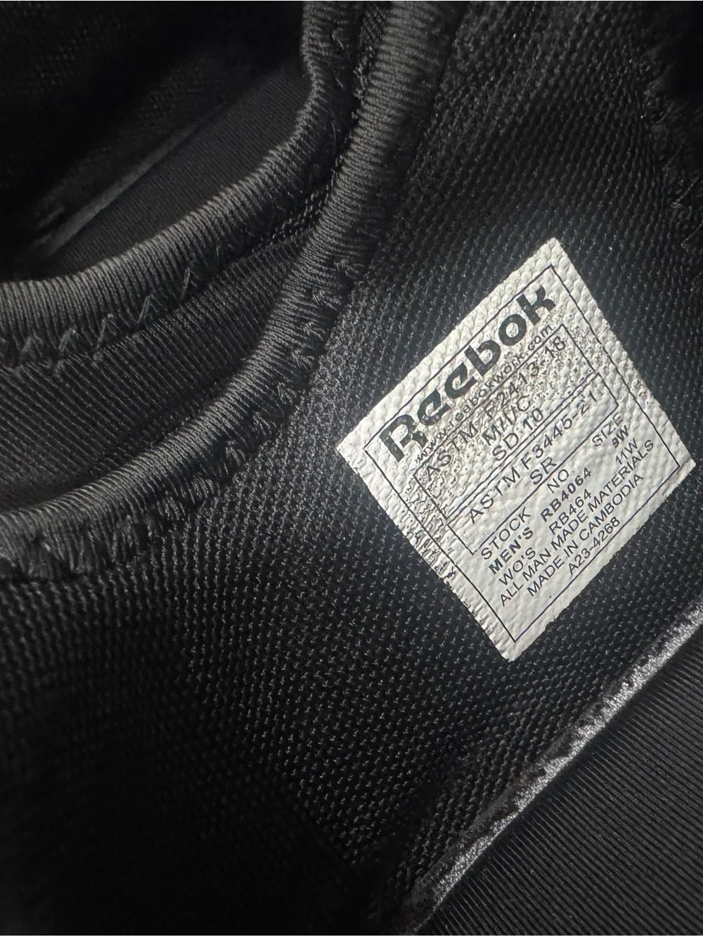 Reebok breathable mesh